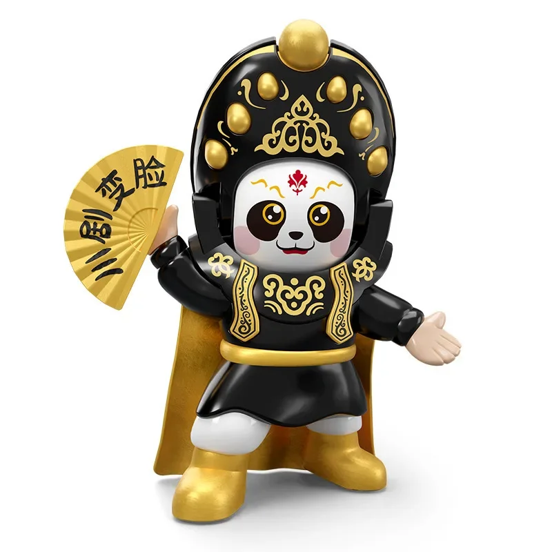 Sichuan Opera Face Changing Doll with Movable Hat 5 Facial Makeups Chinese Peking Opera Figure Decoration Kids Birthday Gift