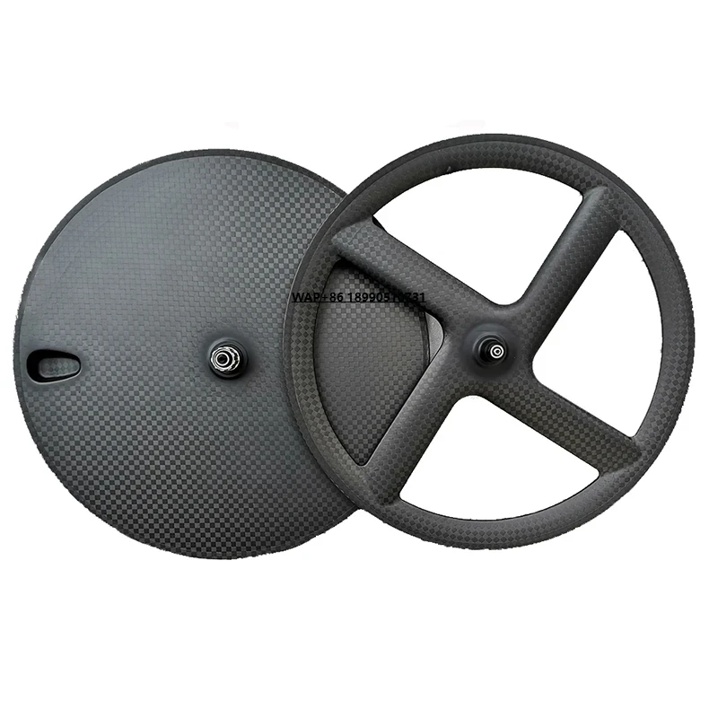 

Factory Time Trial Disc Wheelset Carbon 4 Spokes for Wheels Rear for Road /TT Bike /Track Center Lock Disc Brake