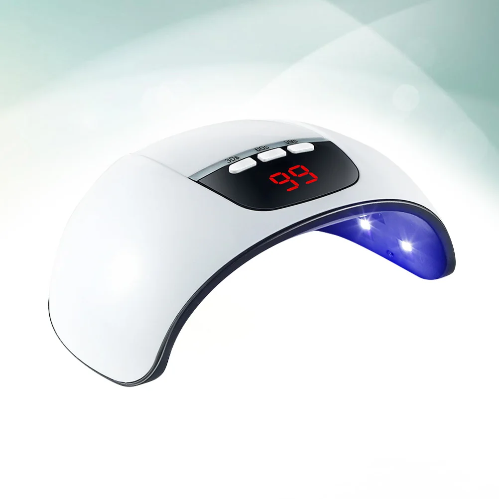 

1pc 54W Uv Led Nail Dryer Curing Lamp Gel Nail Art Tool Quick Dry Low Heat Automatic Sensor Timer Display For Home
