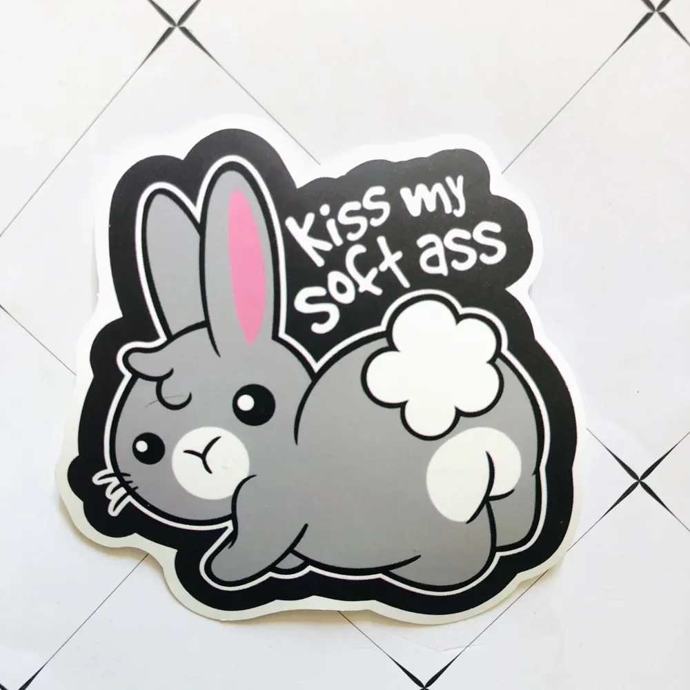 5PCS Cartoon Cute Rabbit Sticker Water Cup Helmet Computer Sticker
