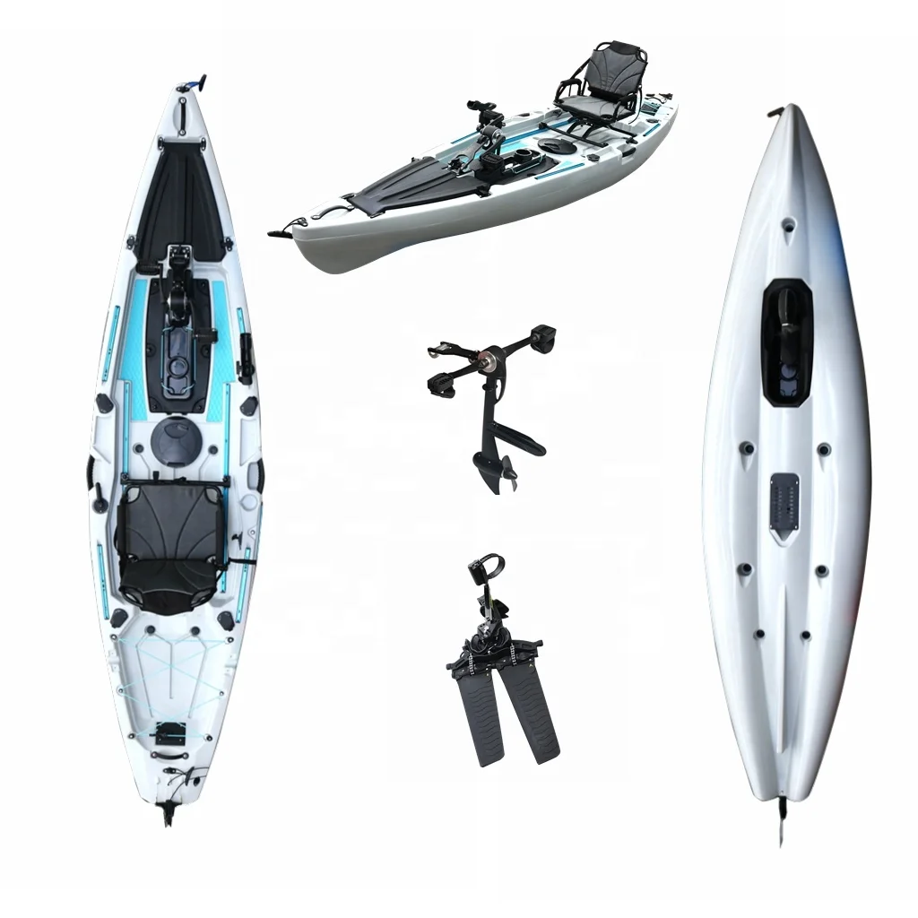 

Vicking 3.6m12ft Sit-On-Top Single Pedal Aluminum Fishing Pedal Kayak with HDPE Hull Hot Selling Canoe for River Use