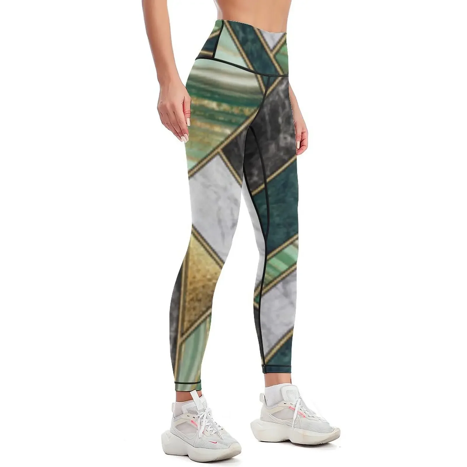 Modern Abstract Geometric Leggings Women's sportswear Jogger pants sporty woman gym Training pants Womens Leggings
