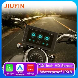 4.8'' Portable Motorcycle Navigation Gps Bluetooth Wireless Apple Carplay Android Auto Ipx7 Waterproof Tire Pressure Monitoring