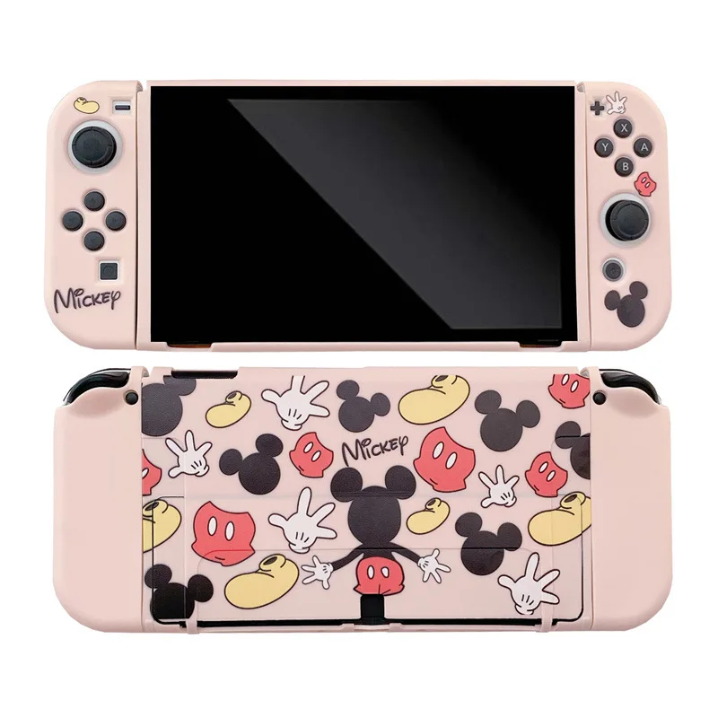 New Disney Mickey Soft Case Dock Station Cover Protective Shell for Nintendo Switch Oled NS Console Crystal Protector Skin