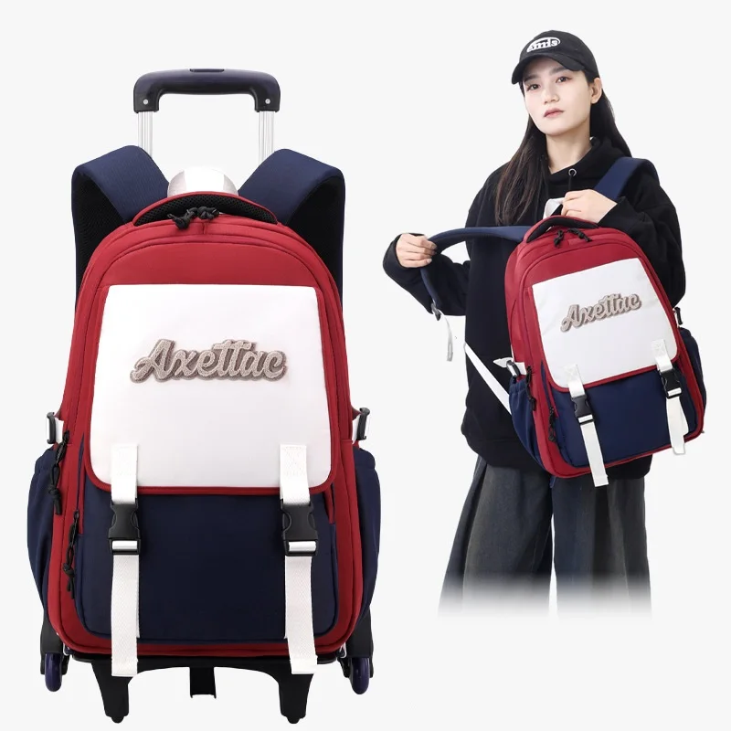 

New Trolley School Bag for Girls Back Pack Travel Mochila Infantil Escolar Rolling Mochilas Escolares Para Adolescentes Boys