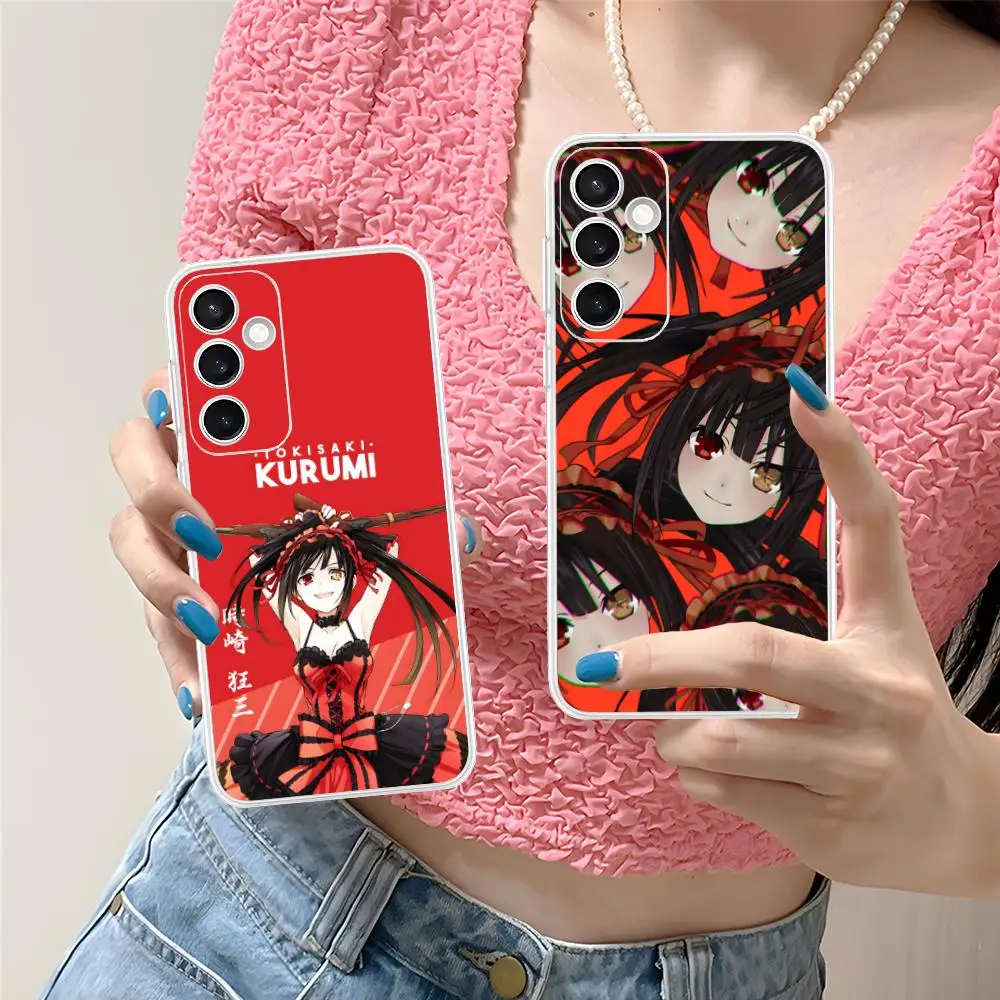 Date a Live Kurumi Tokisaki Phone Case for Samsung Galaxy S25 S24 S23 S22 S21Plus FE Ultra Soft TPU Clear Shockproof Cover