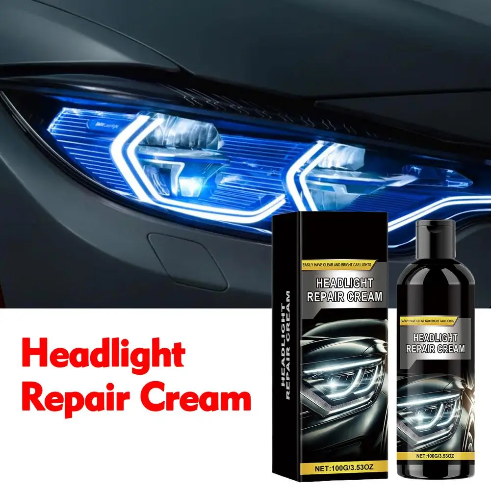 Car Headlight Restoration Polishing Kits Headlamp Scratch Polish Paste Liquid Remove Repair Remover Headlight Oxidation Cle B0V8