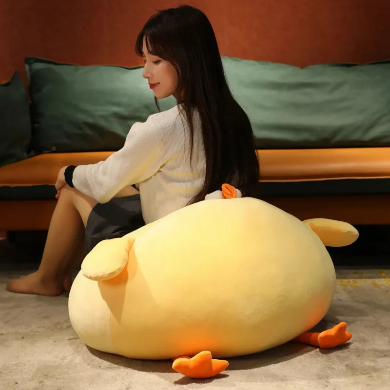 Plush Toys Yellow Fat Chicken Super Soft Stuffed Cushions Cartoon Animal Plushies Pillow Kawaii Companion Lazy Sofa