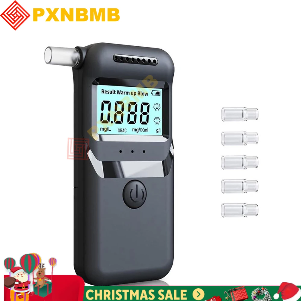 

Digital Alcohol Tester Professional Alcohol Detector Breathalyzer Police Alcotester LCD Display Drunk Driving Tester For Car