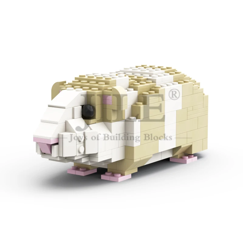 205 قطعة MOC الطوب خنزير غينيا الهامستر ماوس نموذج اللبنات لطيف الحيوانات الأليفة مجموعة الإبداعية لعبة طفل عيد ميلاد هدية الكريسماس #4