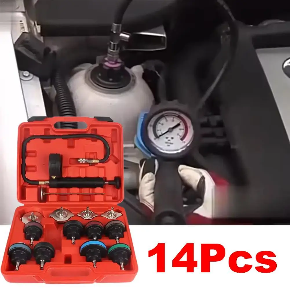 

Vacuum Type Radiator Pressure Tester Water Tank Gauge & Leak Detection Tool for Car Cooling System Testing