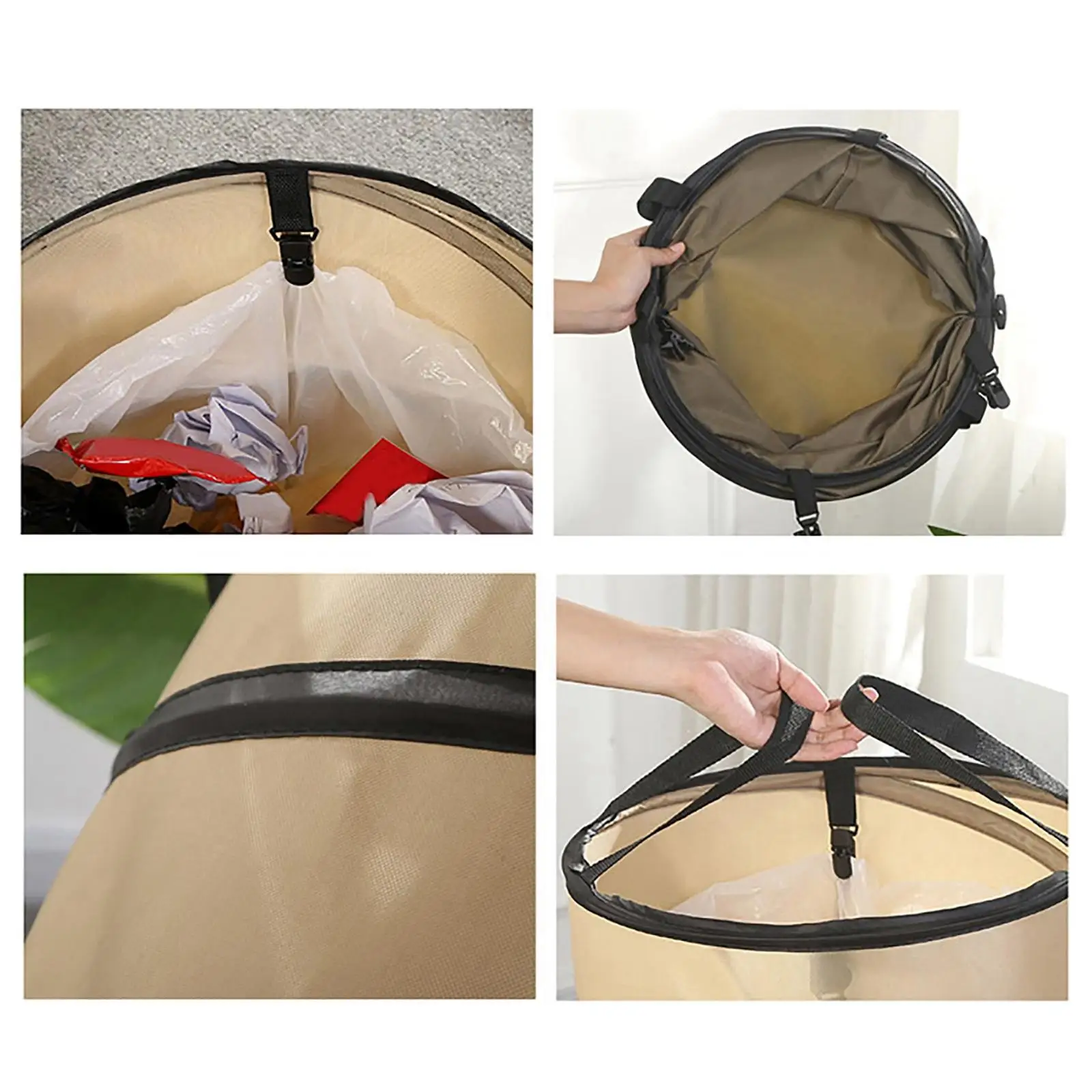 Trash Can Garden Leaves Outdoor Activities Collapsible Trash Bin for Garage