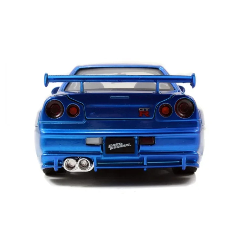 1:24	Brian’s 2002 Nissan Skyline GT-R (BNR34) toy car Metal 12+y Diecast Car Children Gift Collection J200