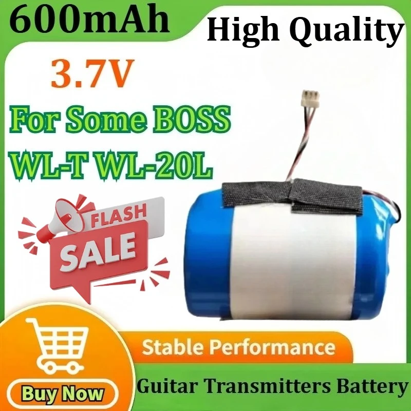 

3.7V 600mAh for ICR17280 Guitar Transmitters Battery for Some BOSS Wireless Guitar Transmitters WL-T WL-20L 3-wire Plug Battery