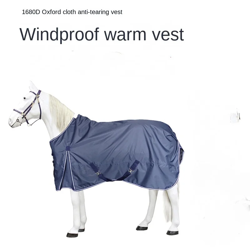 1Pc 1680D Oxford Cloth Winter Tear Resistant Thickened Horse Covering Equestrian Equipment Horse Warm Supplies Caparison