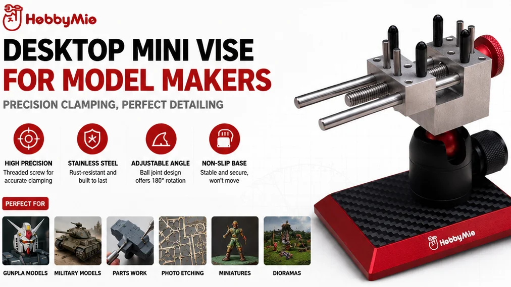 Hobby Mio Model Tools Hair Grade Stainless Steel Etching Sheet Bending Desktop Grade Model Vise