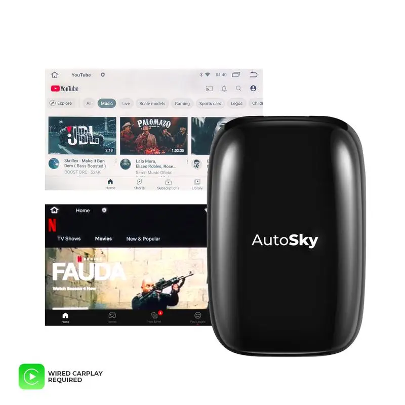 

AutoSky Ai Box Lite X — Поднимите свой опыт автомобиля! Проводной CarPlay и требуется горячая точка! яблоко Carplay