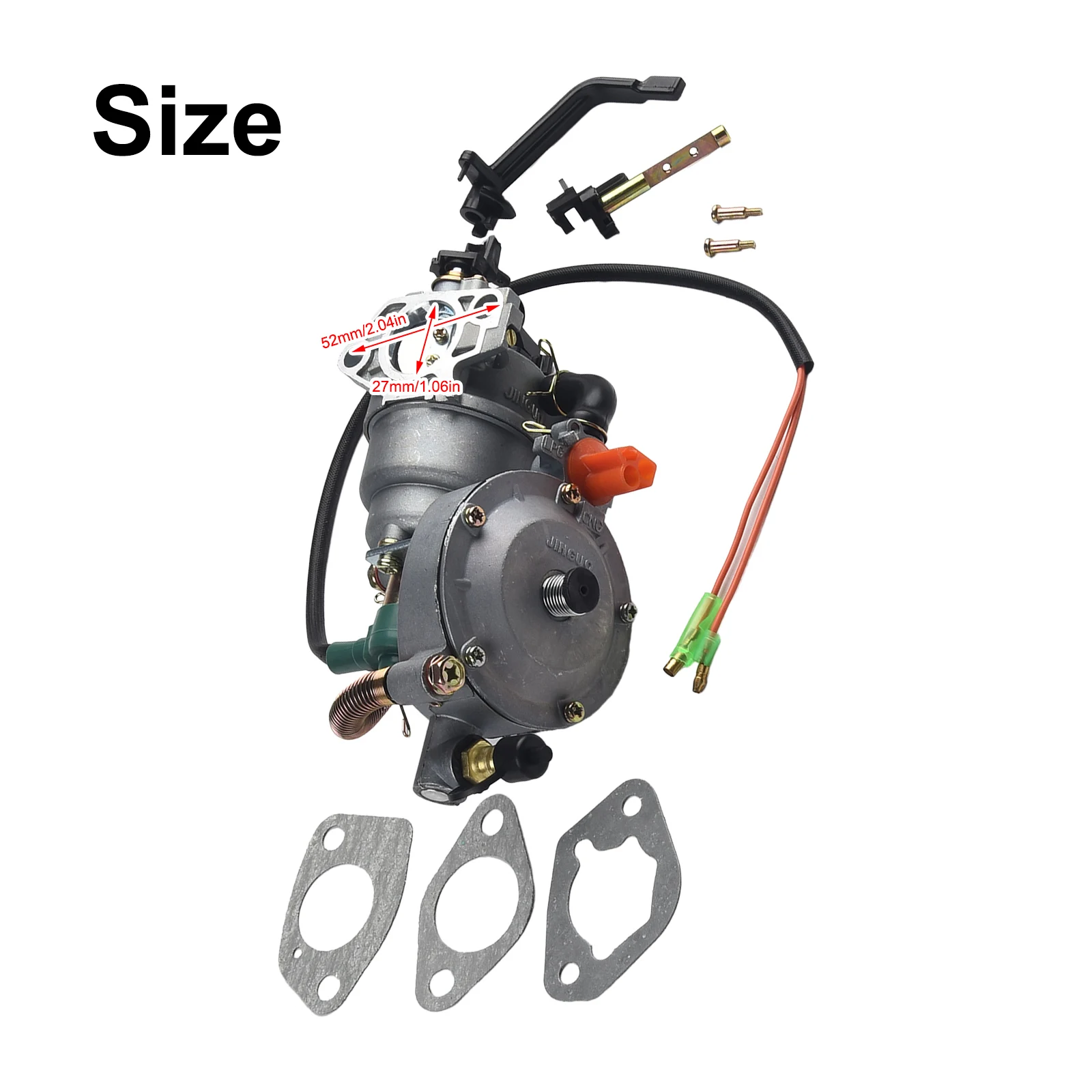 Carburetor Dual Fuel LPG/NG Carburetor Conversion Kit with Pressure Regulating Valve for Honda GX390 188F Generator