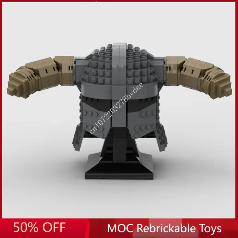 

607PCS Star Plan MOC Skyrim - Iron Helmet MOC SpaceShip Battle Model Building Block Architecture Education Assembly Model Toy