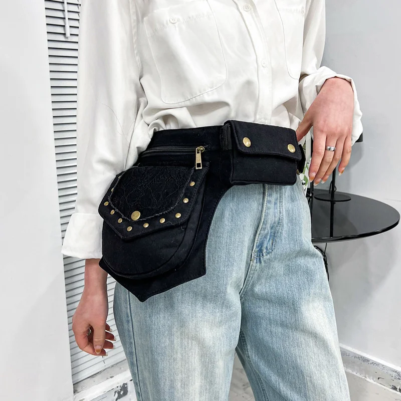 Women Fanny Pack Vintage Luxury Waist Pack Shoulder Crossbody Bag for Woman 2024 Fashion Chest Bag Large Hip Sack Phone Purses