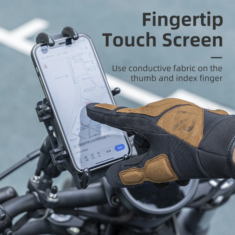 ROCKBROS Cycling Gloves Men Women Screen Touch Motorcycle Gloves Spring Autumn Shockproof Gloves MTB Full Finger Bike Gloves