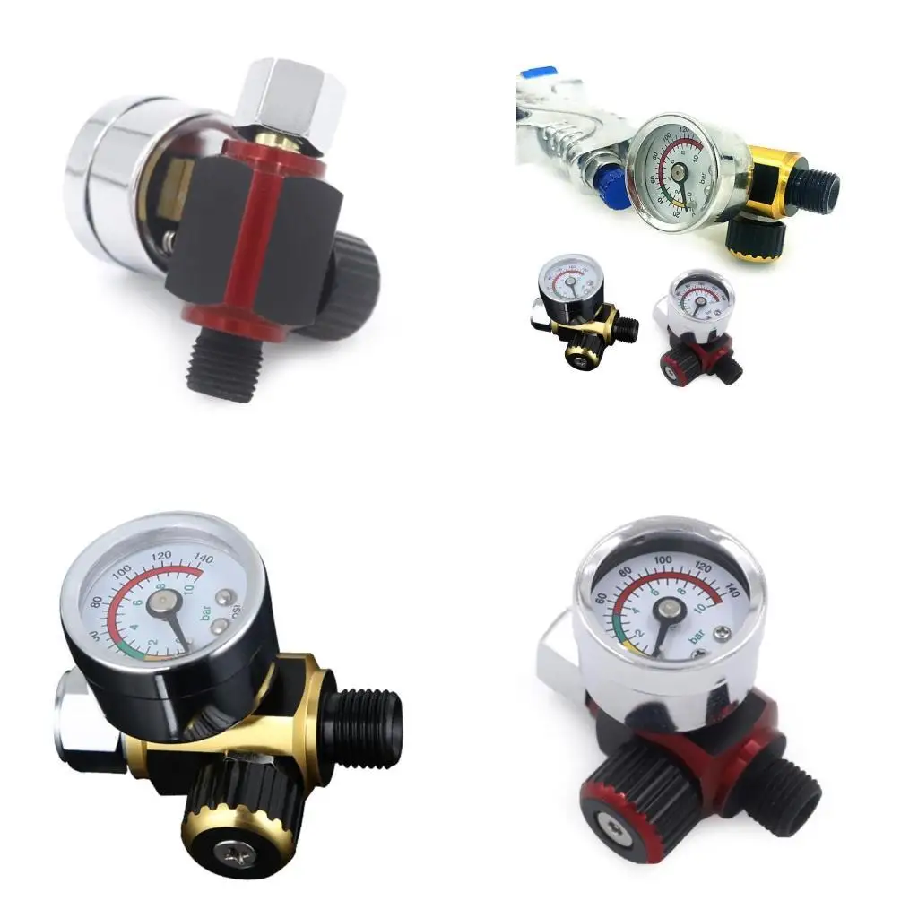 

G6KF 1/4 inch Guns Adjust Air Pressure Regulator Gauge Pneumatic Tools Guns Car Repair Painting Tool Accessories
