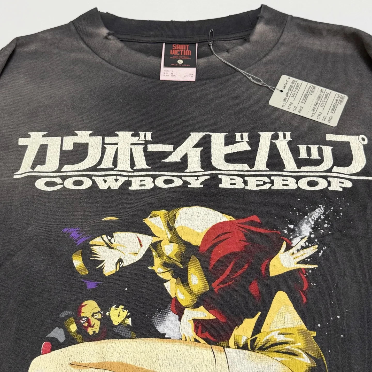 

25fw винтажная футболка Saint для мужчин и женщин, свободные футболки из тяжелой ткани, футболка