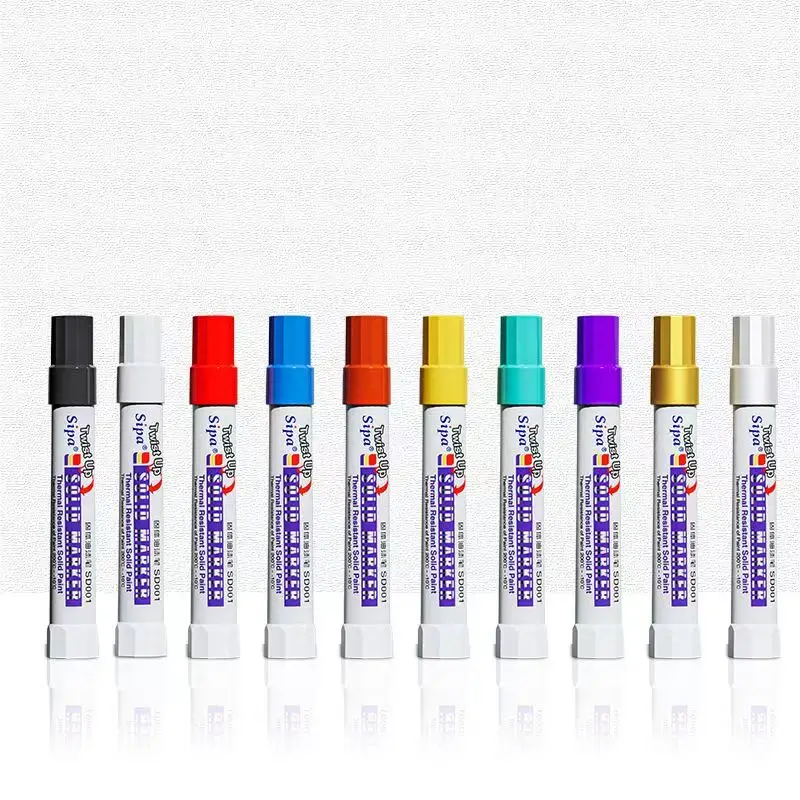 

Твердый маркер для краски, чернила на масляной основе, водонепроницаемые, устойчивые к высоким температурам для написания отметков на металле, дереве, пластика, стекла, камня