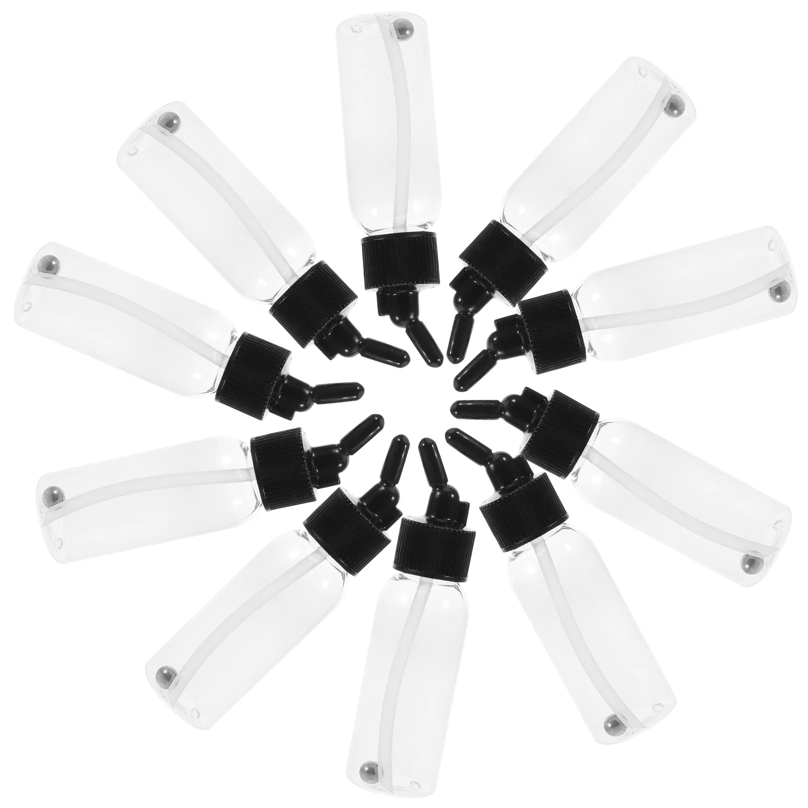 30 مللي زجاجة البخاخة البلاستيك كوب الصباغ الملون مختومة قابلة لإعادة الاستخدام أسفل شفط اللوحة لوازم أدوات الرسم الحاويات