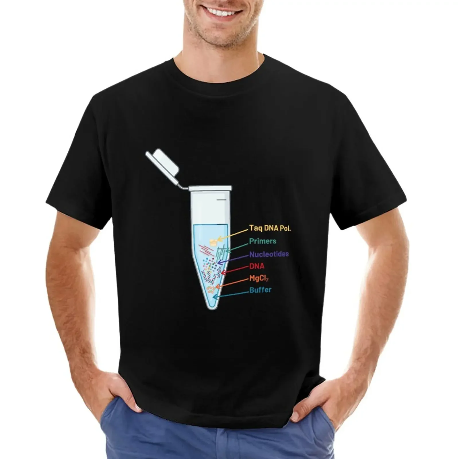 New Arrival fashion The Perfect PCR Polymerase Chain Reaction Process Steps Chemicals Biology Science Pipette Tubes T-Shirt