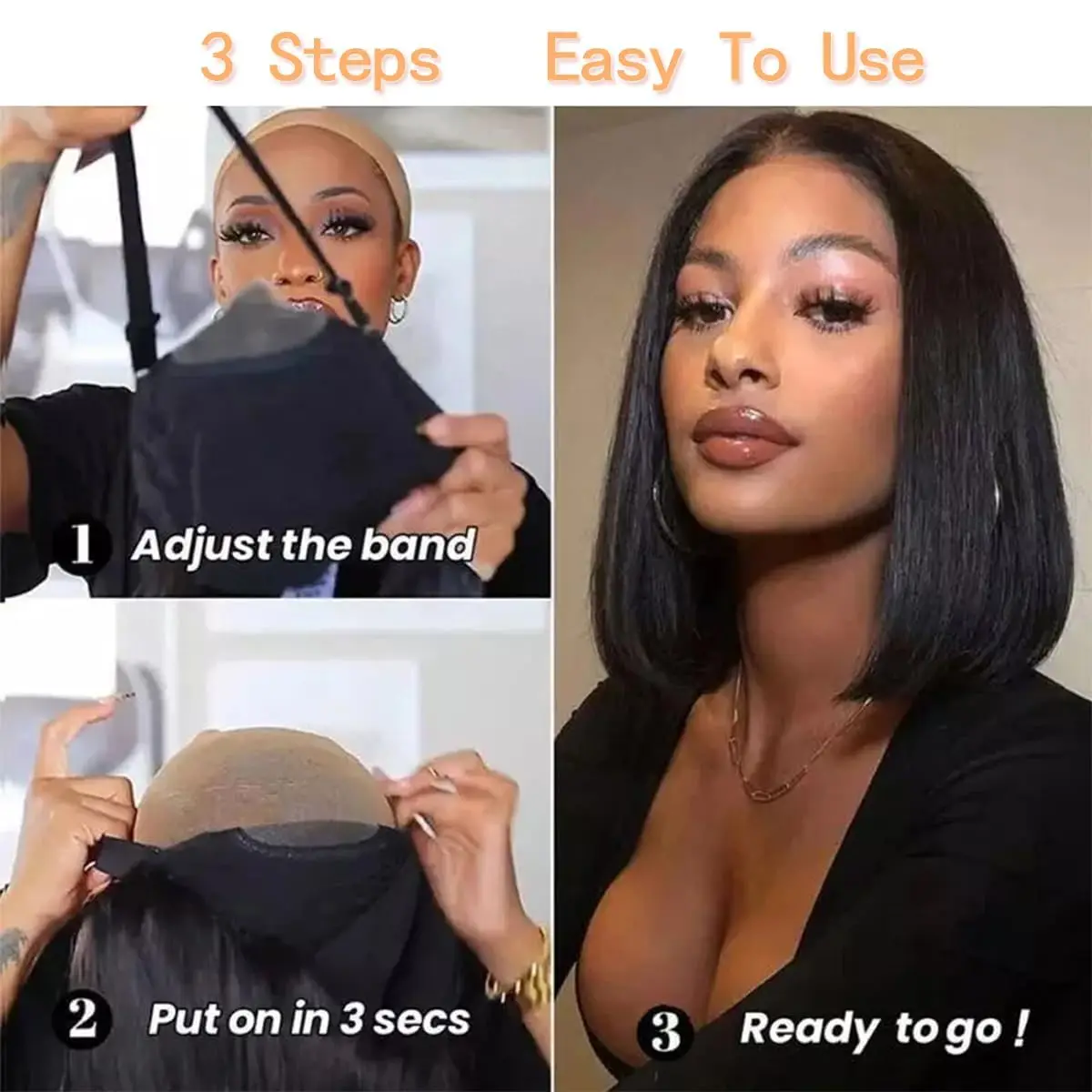 Wig Bob Pendek Rambut Manusia 4X4 Wig Rambut Manusia Renda Pra Pencabutan untuk Wanita 13X4 Wig Rambut Manusia Renda Depan 10 Inci Wig Bob Renda