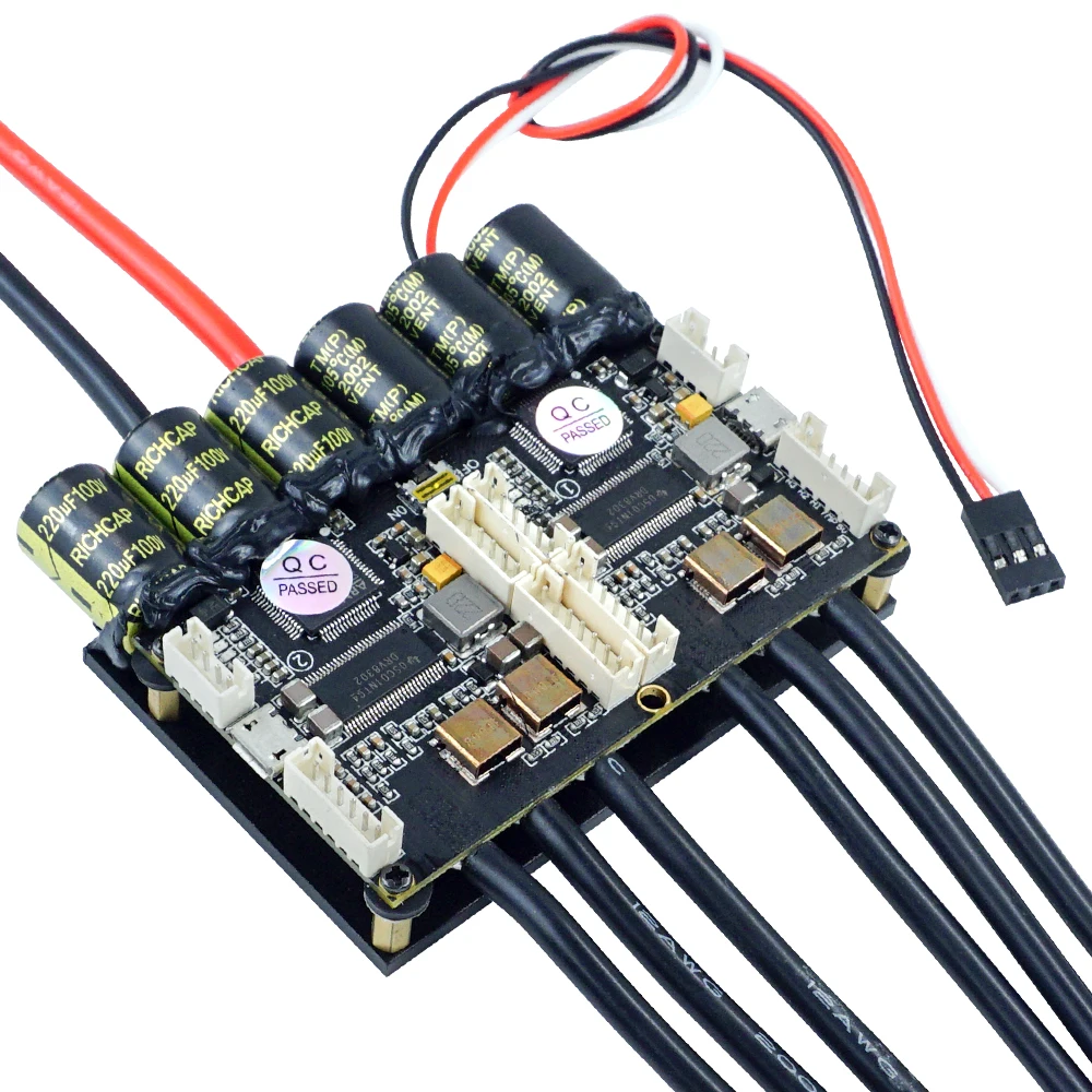 Brushless Esc Dual Fsesc4.20 100a (based On Vesc ) With Anodized Aluminum Heatsink Rc Esc Accessories Electric Speedcontroller