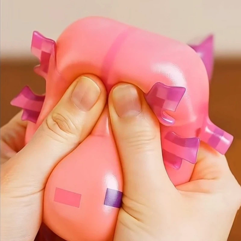 TPR قابل للتشكيل لطيف Axolotl اسفنجي الإجهاد لعبة بطيئة ارتفاع المالتوز الملمس ضغط تململ الضغط لعبة للأطفال الكبار هدية