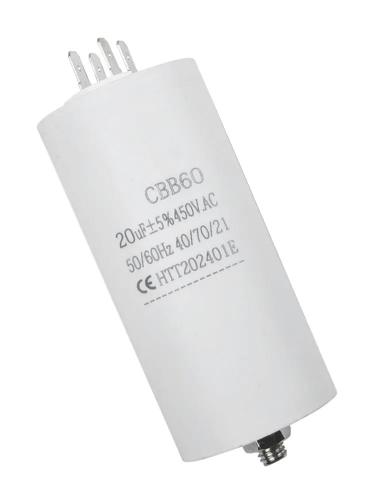 Стартовый конденсатор, вставка конденсатора, конденсатор двигателя, стартовый конденсатор с гайкой, 450 в, 50x90 мм