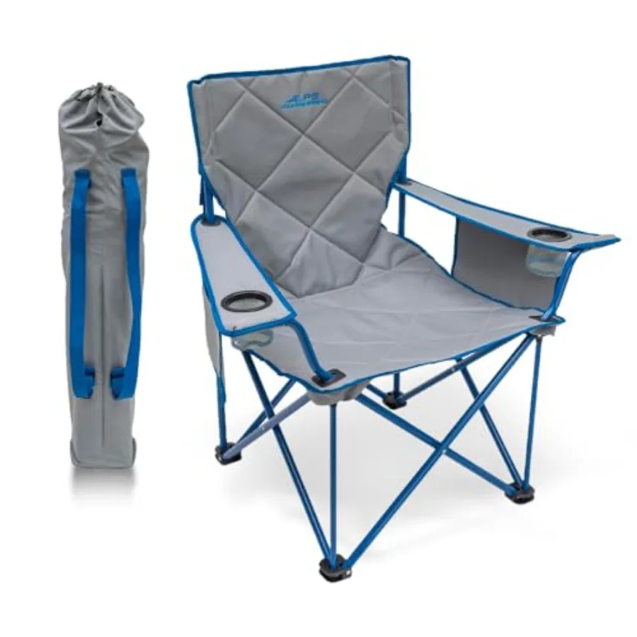 

King Kong Camping Chairs for Adults with Mesh Cup Holders and Pockets Built Durable and Reliable with Compact Foldable Steel Fr