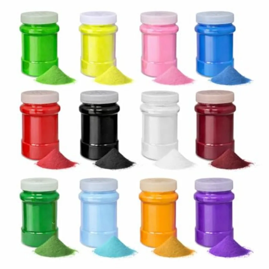 

16.5 Lb 12 Pack Colored Sand for Crafts 22 oz Each 12 Sand Art Colors Non-Toxic Craft Sand Colored with Storage Container Non T