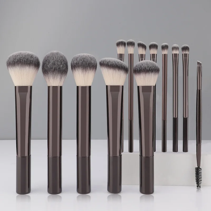 

13SupportRTLong Tube Makeup Brush Set Soft Bristles Loose Powder Blush Highlight Contour Brush Eyeshadow Brush