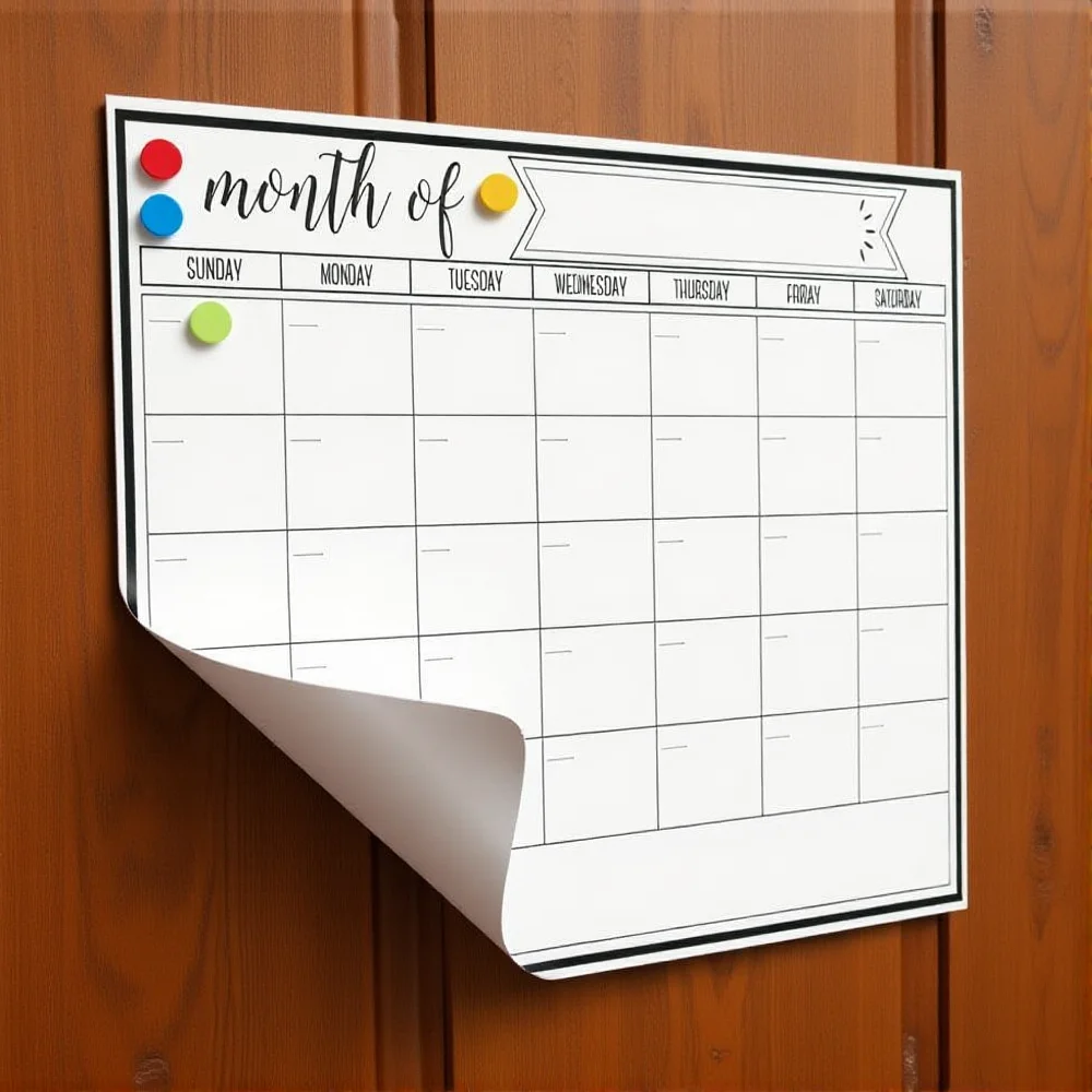 

Магнитный планировщик, доска для сухого стирания, магнитный календарь, ПВХ, наклейка на холодильник для шкафа для хранения, офиса, дома