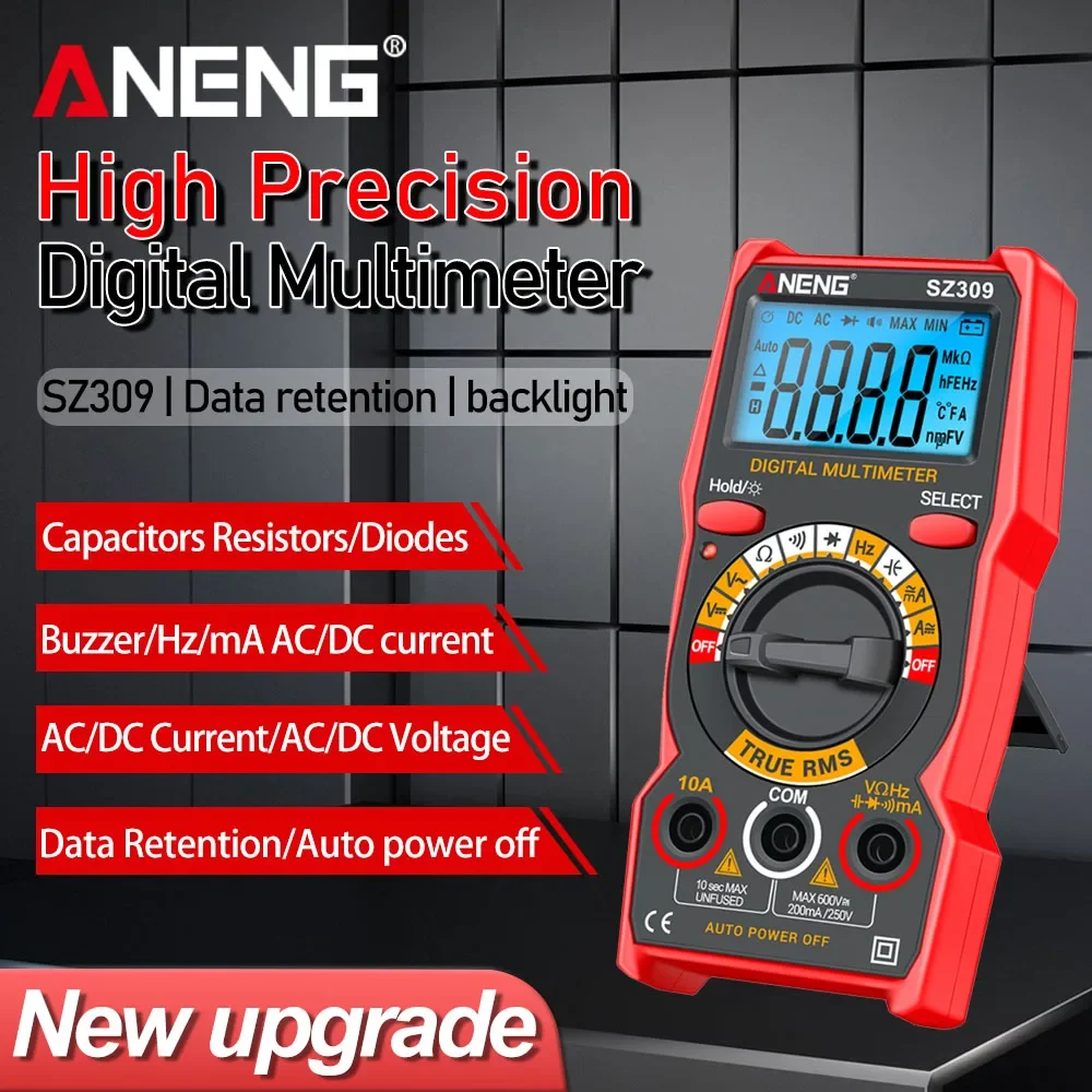 ANENG SZ309 Digital Multimeter Smart Professional High Precision 1999 Count  AC/DC Voltage Meter Multimetro Easy To Cary Tools
