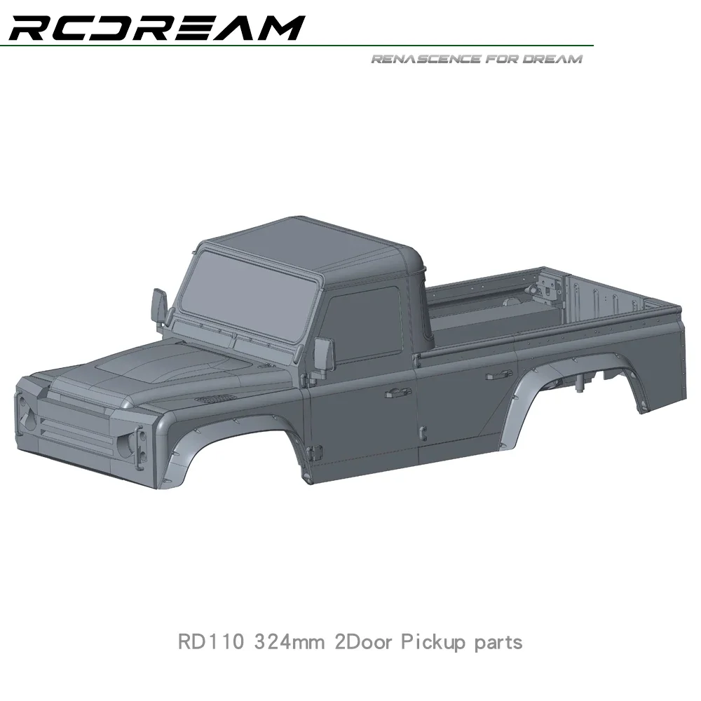 RCDream Wild-Defender RD110 2Door Pickup 324mm 313mm Części