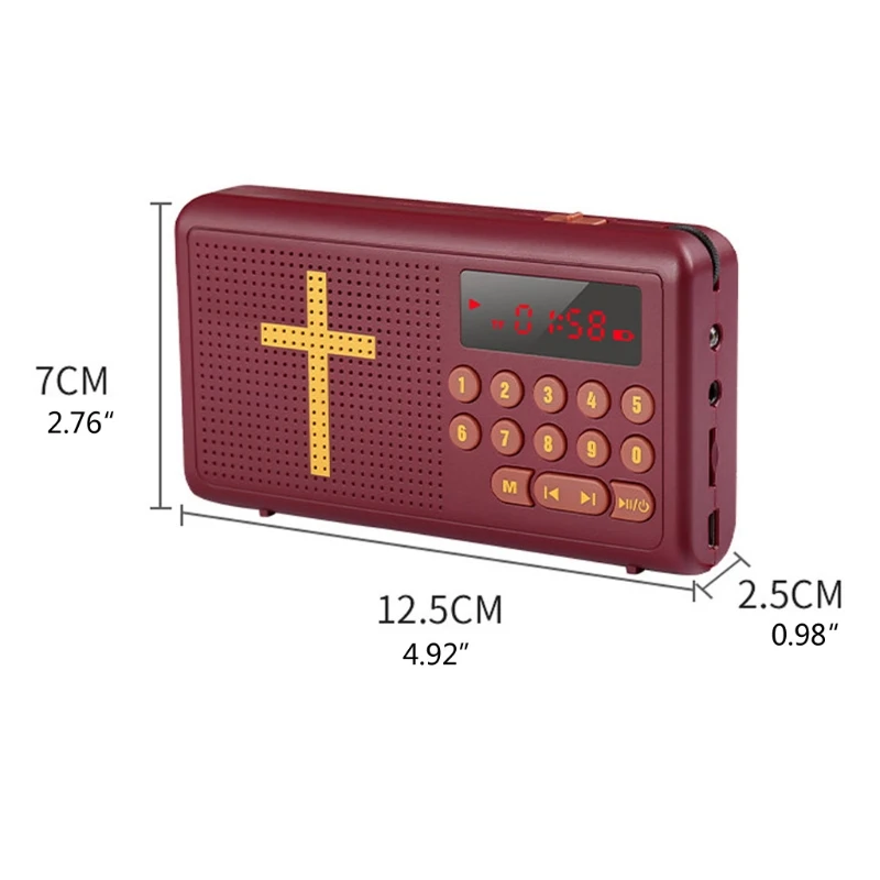 1pc Universal High-end Rechargeable Audios Bible Player Electronic Bible Talking King for James Version Bible Audios Player