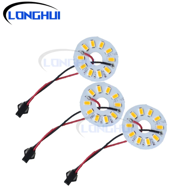 

Плата светодиодная 10P LED PCB 5W 9W 12W с чипами SMD 5730, 2-контактный разъем «папа-мама», для самостоятельной установки кристаллических лампочек