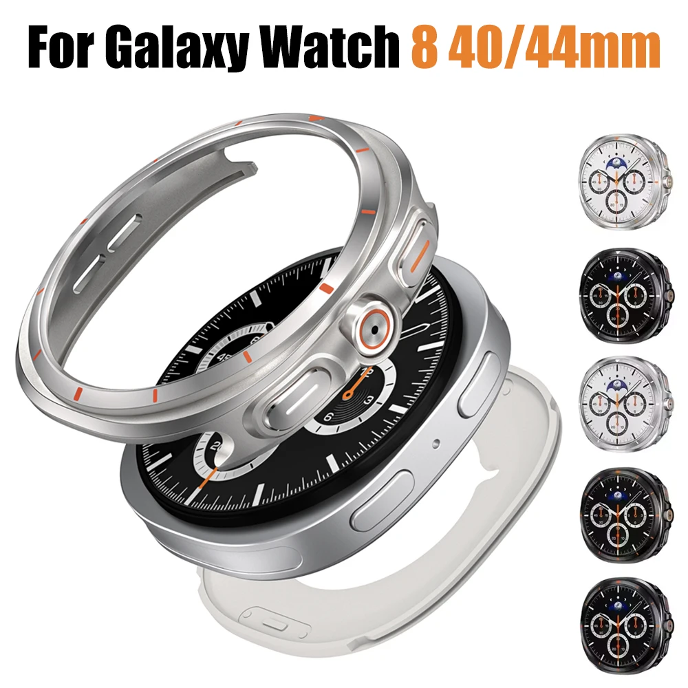 Metal + PC Case for Samsung Galaxy Watch 8 44mm Protective Cover for Samsung WATCH 8 40mm, Change To Ultra, Watch Accessories