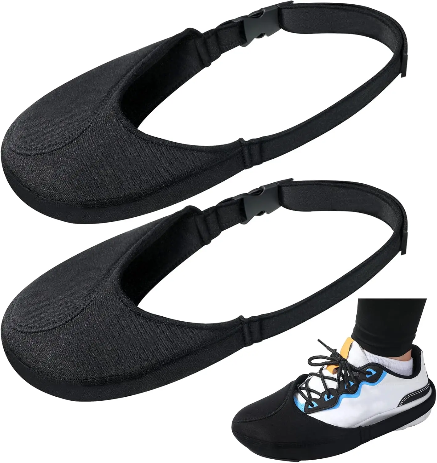 

2 Pack Motorcycle Shoe Protector with Shifter Cover for Men Women Black