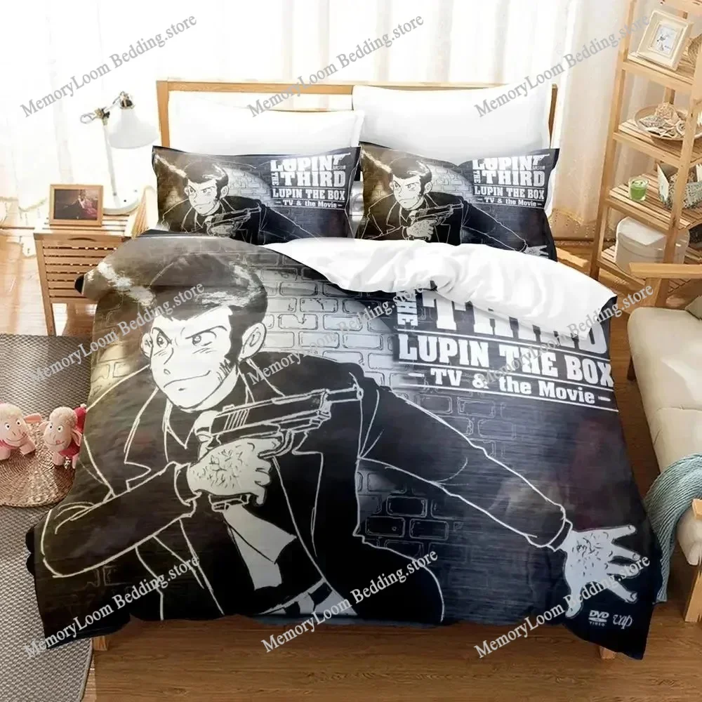 

Anime Lupin the Third Mine Fujiko Bedding Set Duvet Cover Bed Set Quilt Cover Pillowcase Comforter king Queen Size Boys Adult