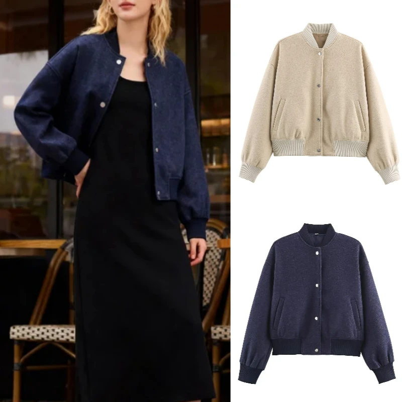 

2025 Fall/Winter New Arrival High-Street Elegant Casual Women's Two-Tone Tweed Jacket