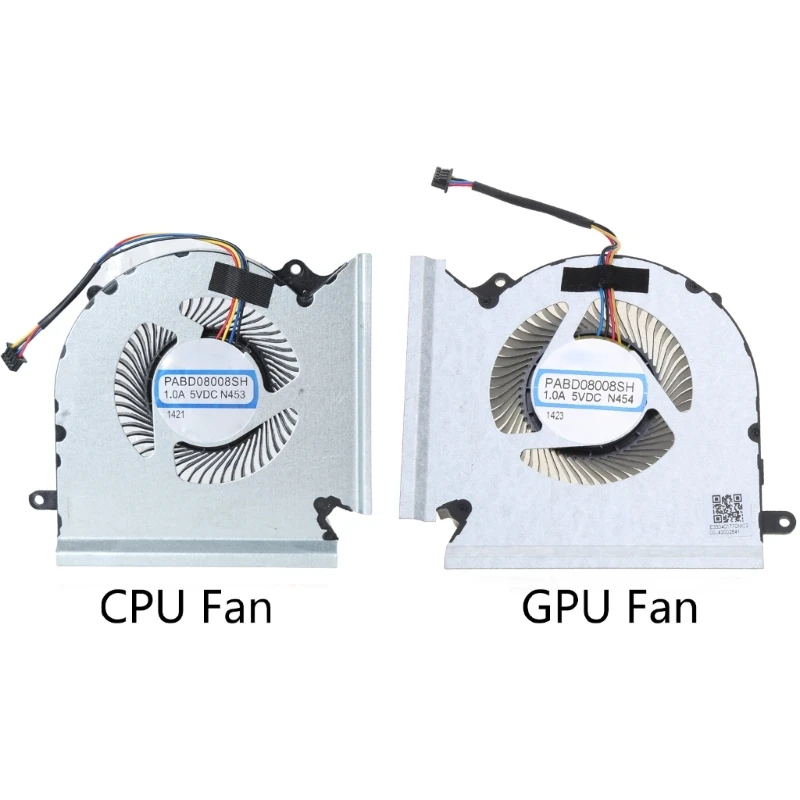 Notebook Radiator for MSI GE66 GP66 MS-1542 CPU GPU Cooling Fan 5V 1A 4-pin Laptop Cooler PABD08008SH N453 N454