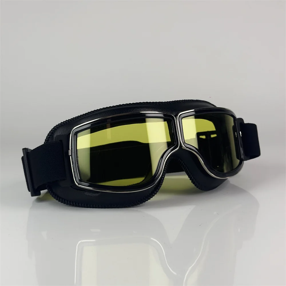 Retro Professional Motorcycle Goggles Windproof Sandproof Helmet-Compatible UV400 for Scooter Off-Road Riding Outdoor Sports