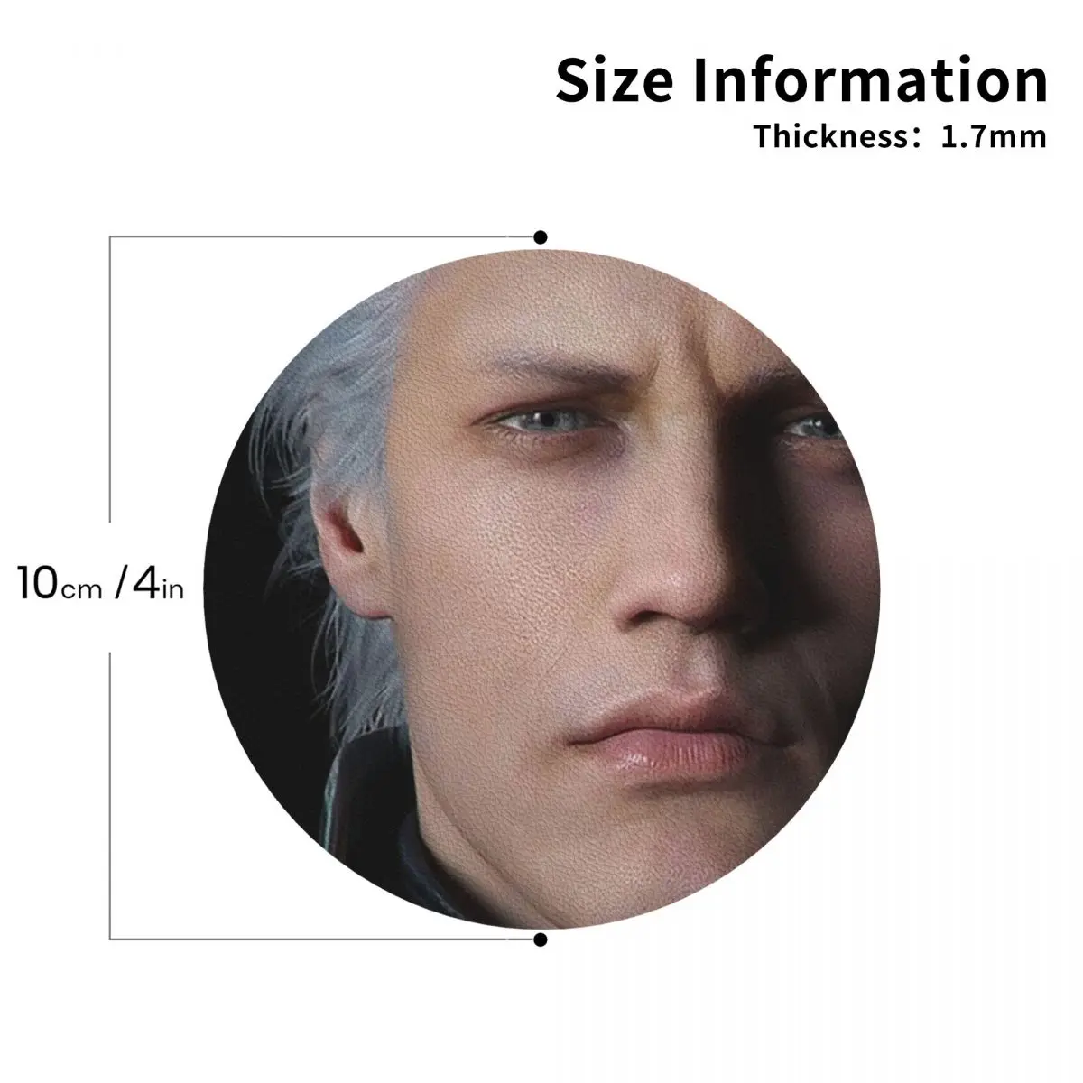 Devil May Cry 5 - Vergil Poster Coasters PVC Leather Placemats Waterproof Coffee Mats for Decor Kitchen Dining Pads Set of 6