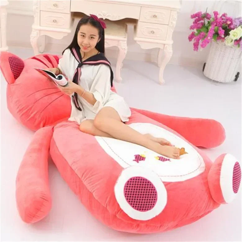 [Funny] Very cute cartoon Sleeping Bag soft animal Cat  Frog Monkey Bear Bed Carpet Tatami Sofa mat Beanbag plush toy kids gift